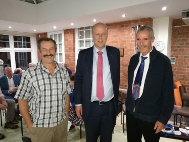 Councillors Holland and Prowse with Secretary Grayling