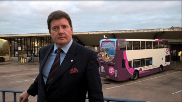 Cllr Andrew Leadbetter praises the re-opening of Exeter bus station